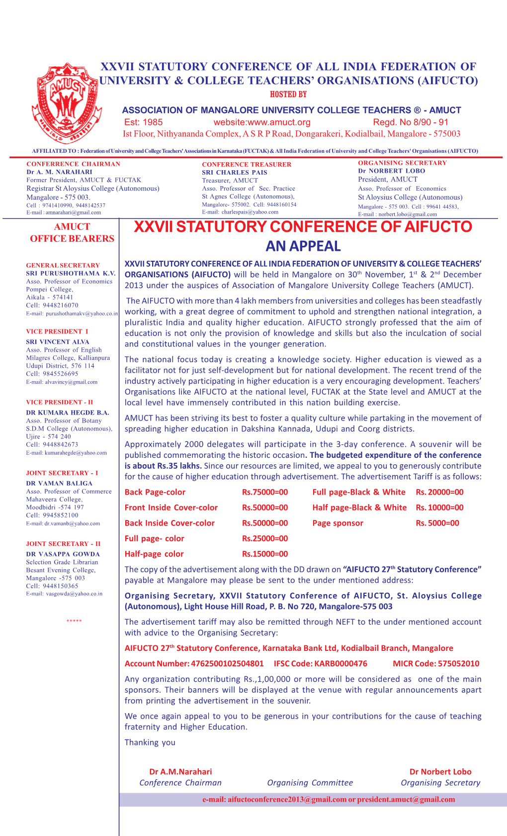 Conference Appeal