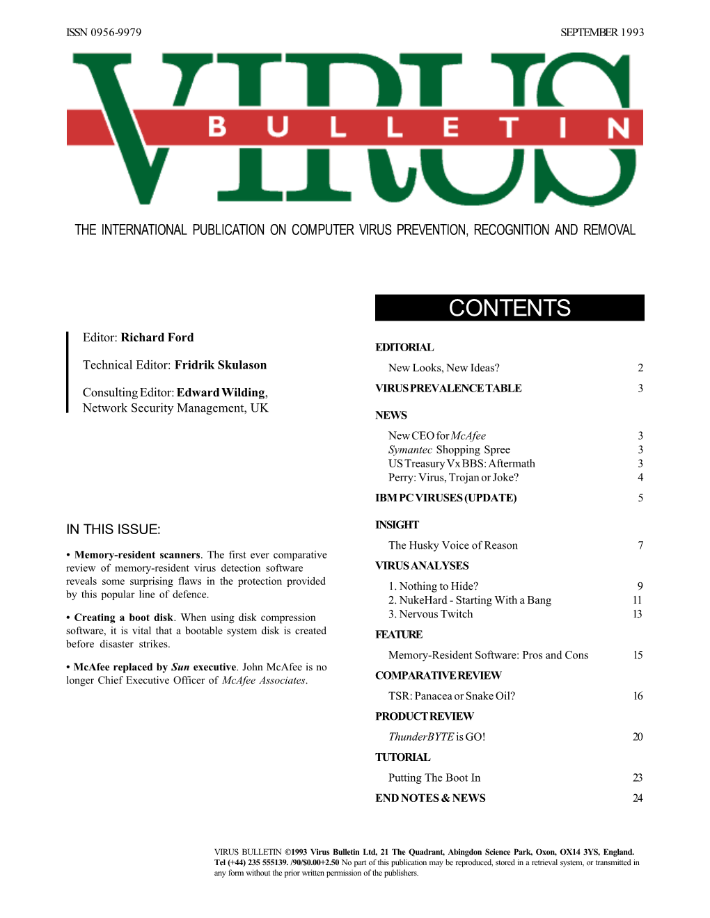 Virus Bulletin, September 1993