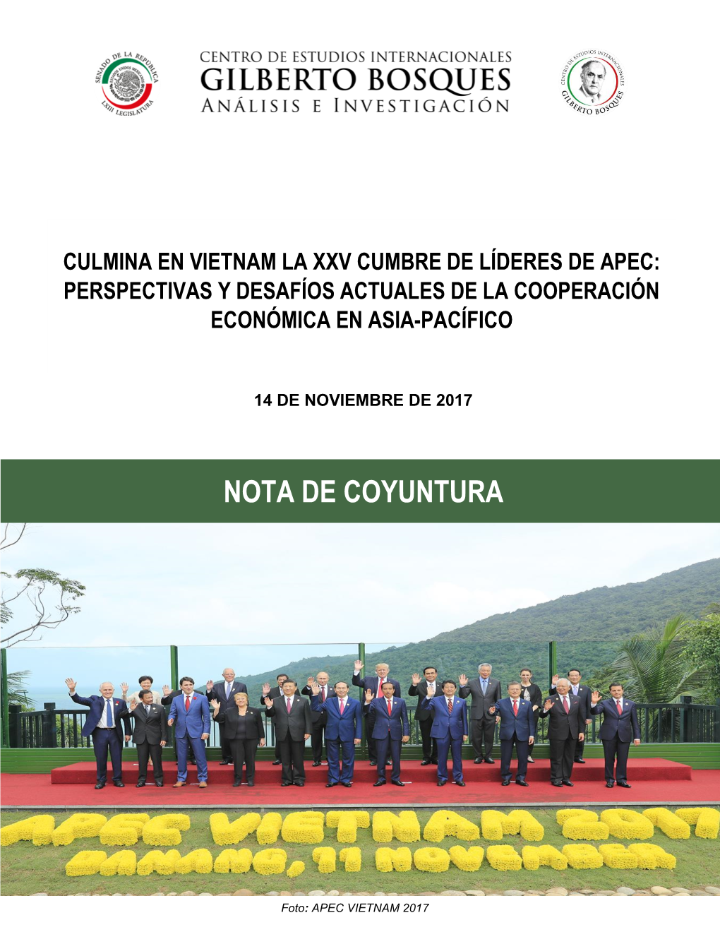 Perspectivas Y Desafíos Actuales De La Cooperación Económica En Asia-Pacífico Nota De Coyuntura