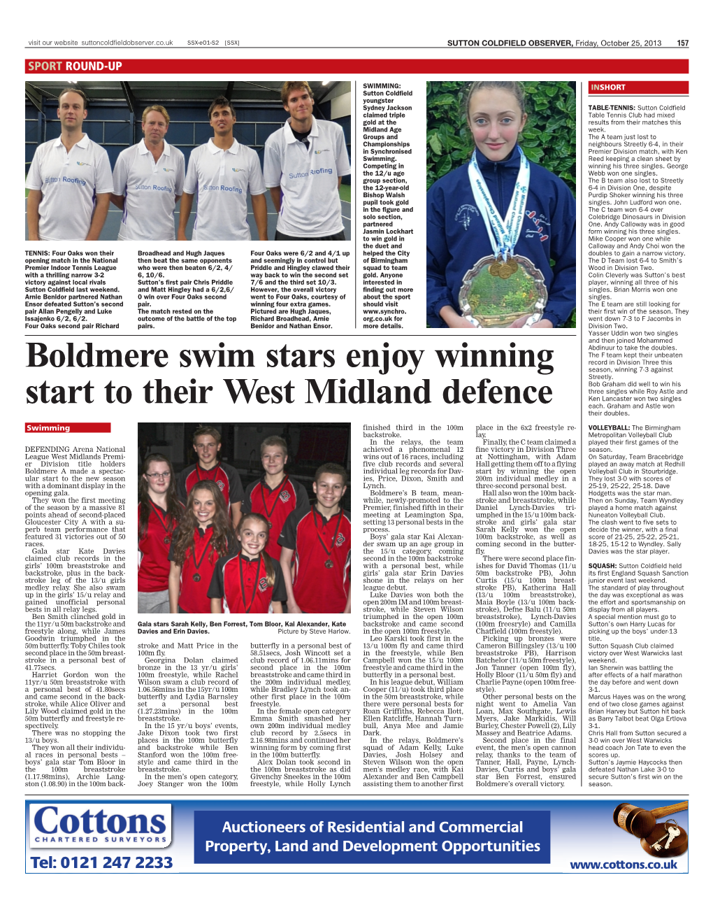 Boldmere Swim Stars Enjoy Winning Start to Their West Midland Defence