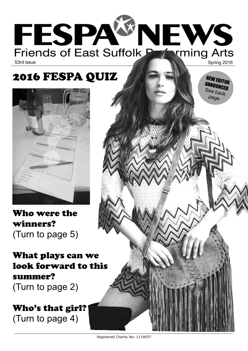 2016 FESPA QUIZ NEW EDITOR ANNOUNCED See Back