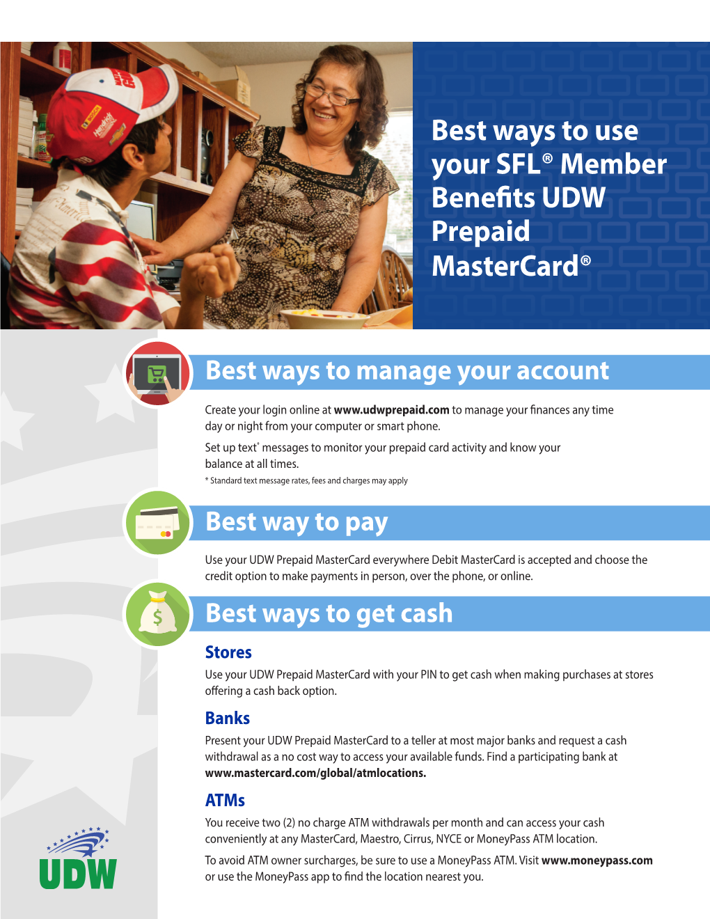 Best Ways to Use Your SFL® Member Benefits UDW Prepaid Mastercard®