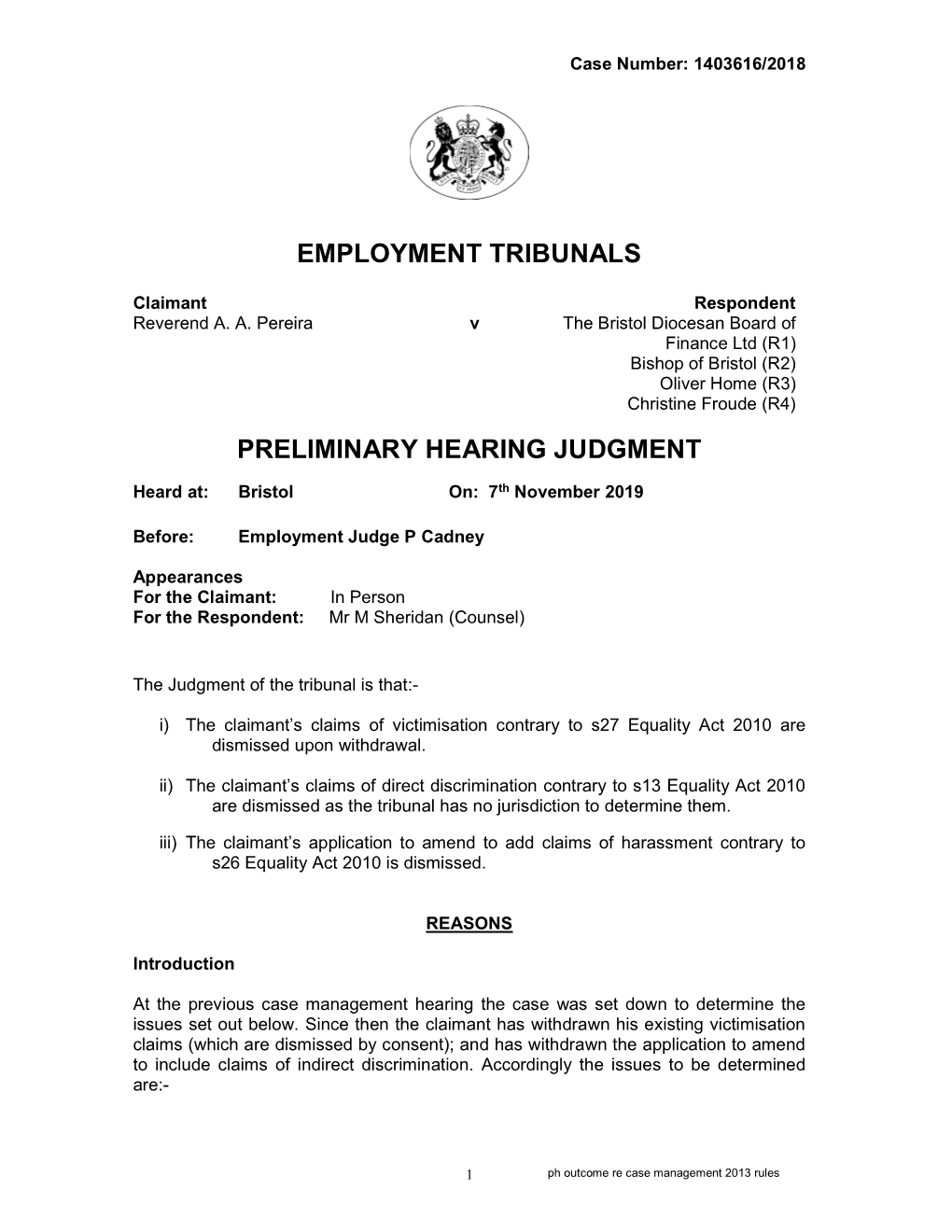 Employment Tribunals