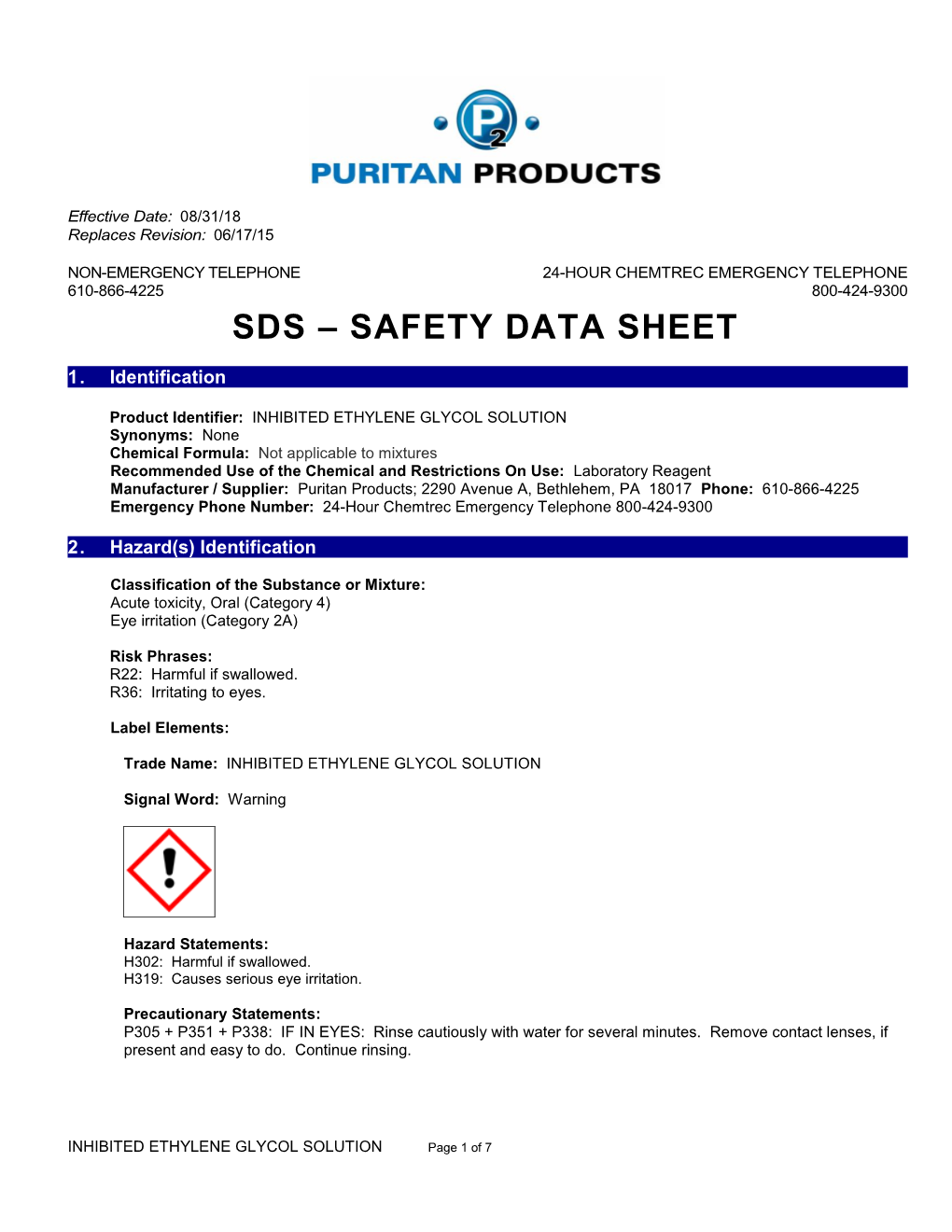 Sds – Safety Data Sheet