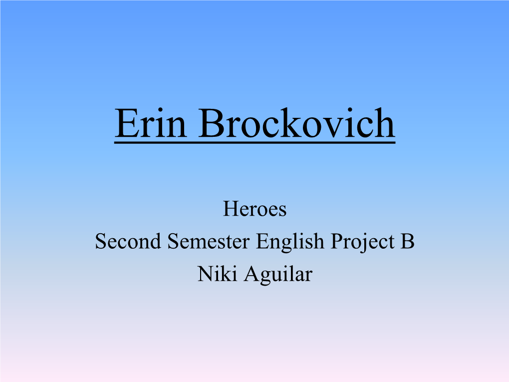 Erin Brockovich