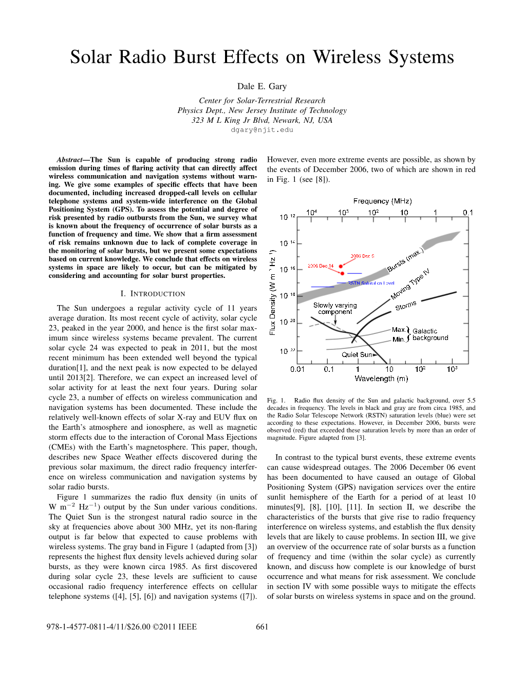 Solar Radio Burst Effects on Wireless Systems