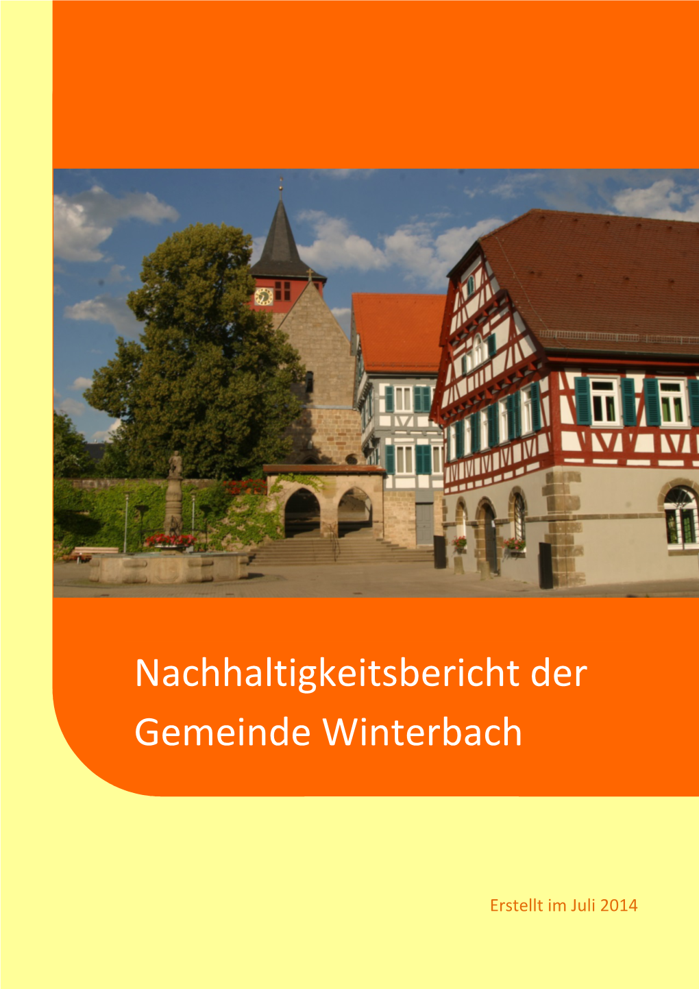 Nachhaltigkeitsbericht Der Gemeinde Winterbach