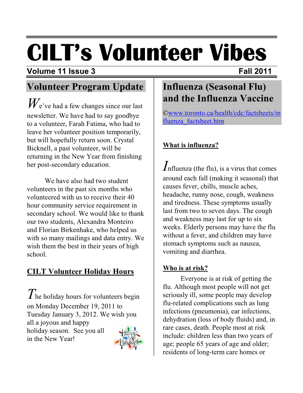Volunteer Vibes Volume 11 Issue 3