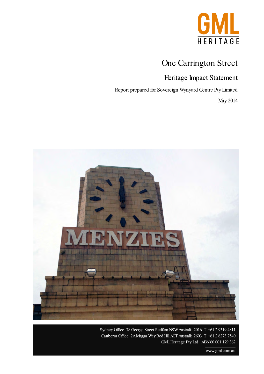 One Carrington Street Heritage Impact Statement