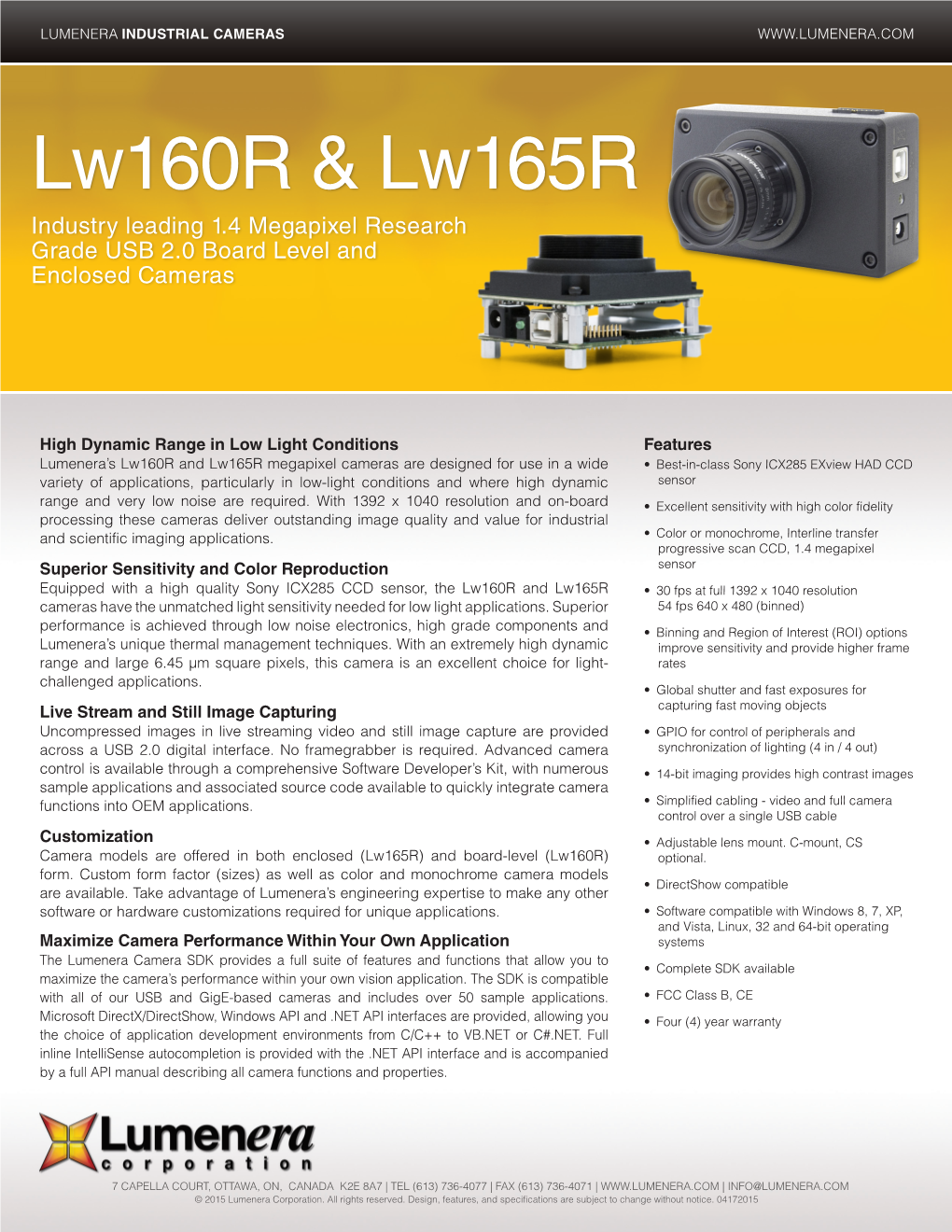 Lw160r & Lw165r