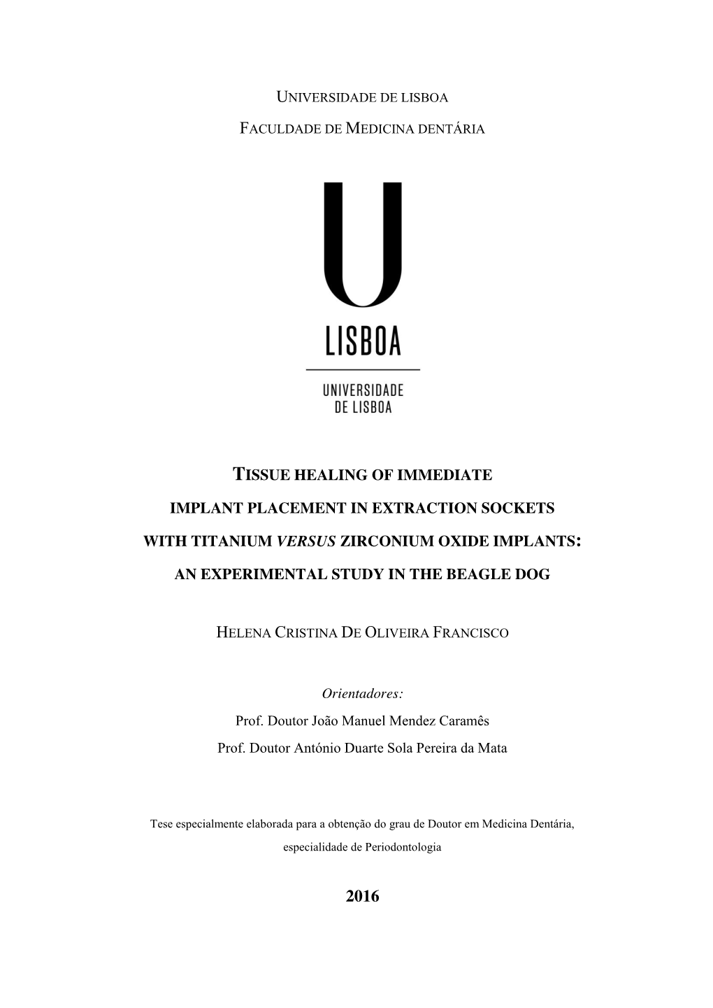 Tissue Healing of Immediate Implant Placement in Extraction Sockets with Titanium Versus Zirconium Oxide Implants: an Experimental Study in the Beagle Dog