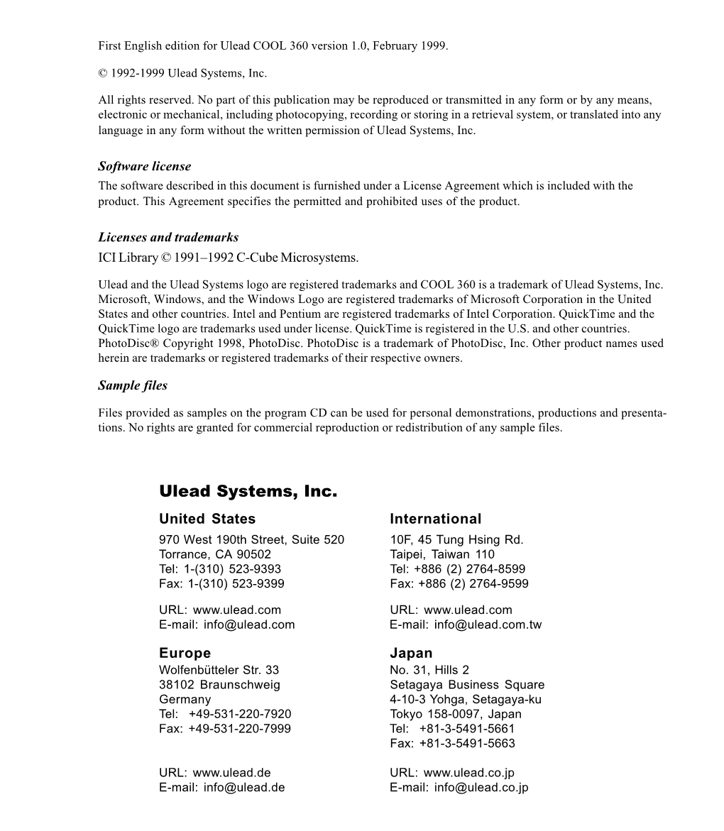 Ulead Systems, Inc