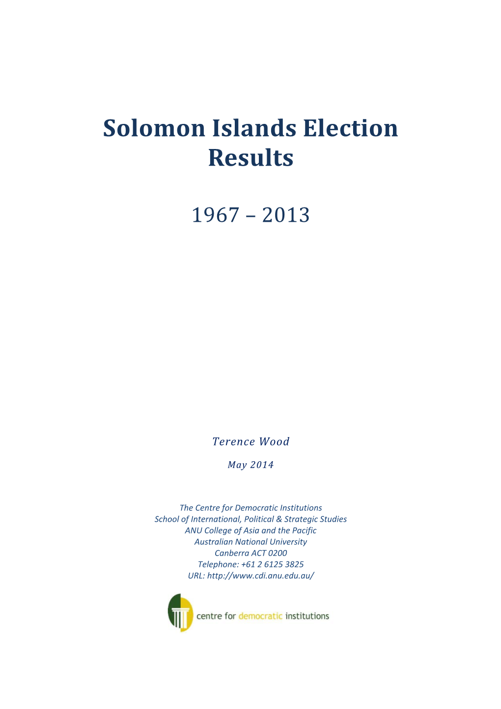 Solomon Islands Election Results