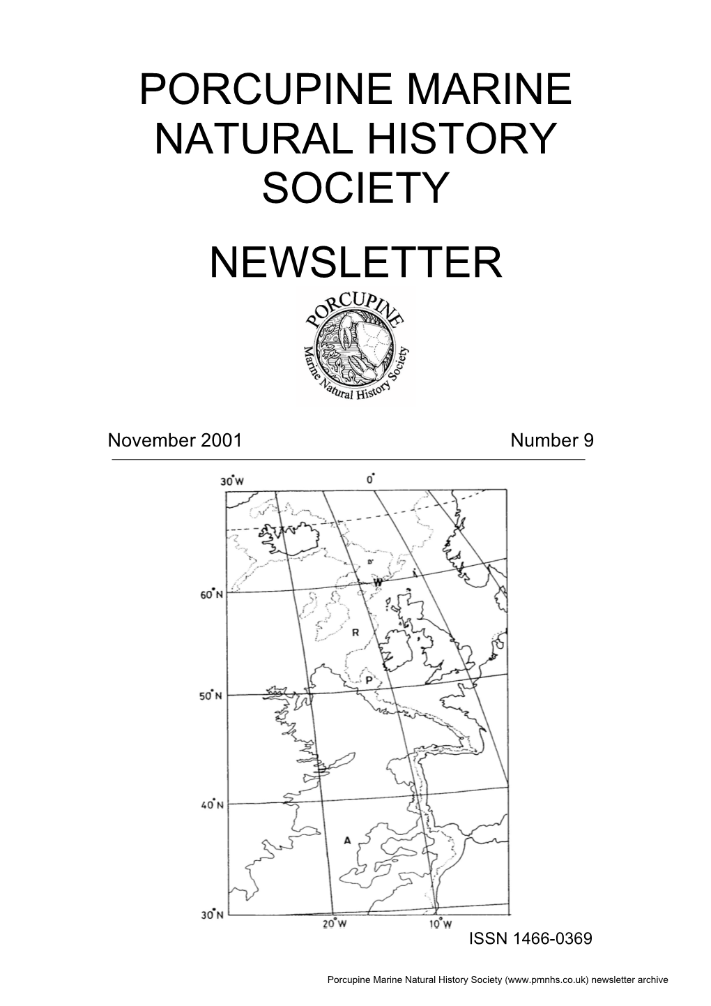 Porcupine Newsletter Number 9, November 2001