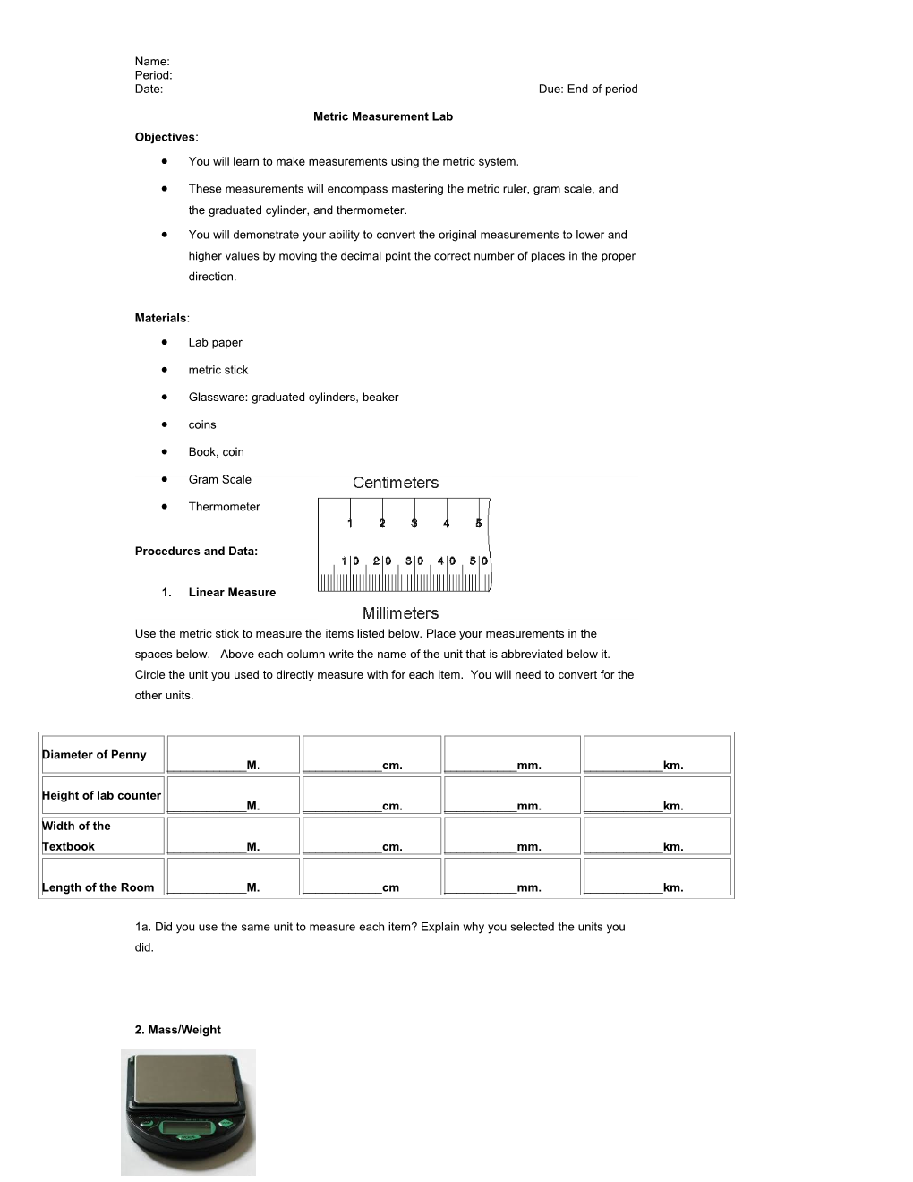 Metric Measurement Lab s2