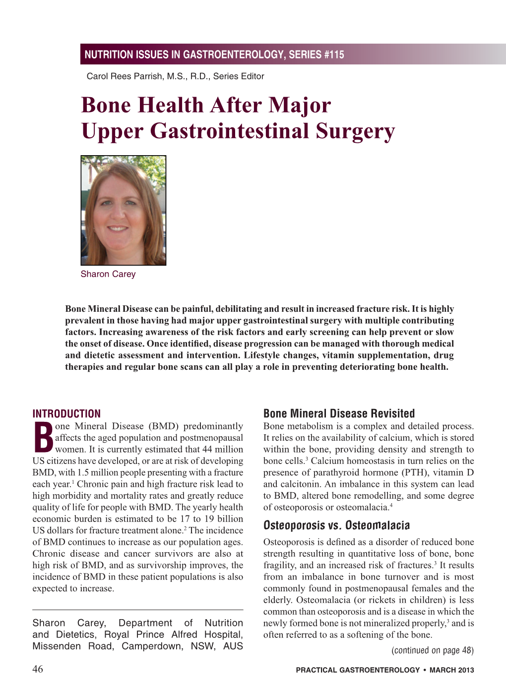 Bone Health After Major Upper Intestinal Surgery