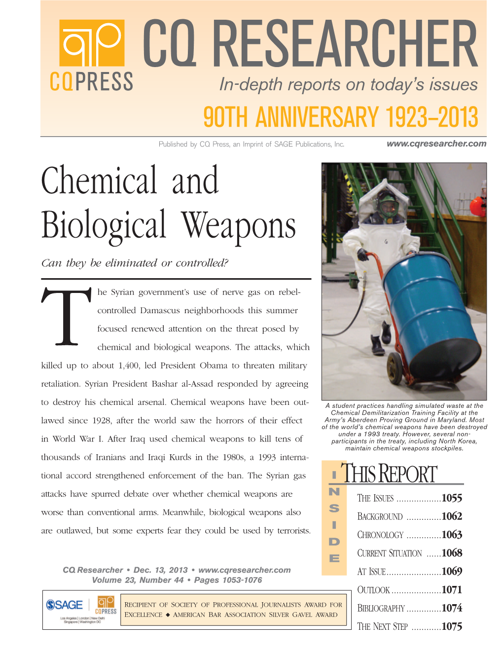 CQR Chemical and Biological Weapons