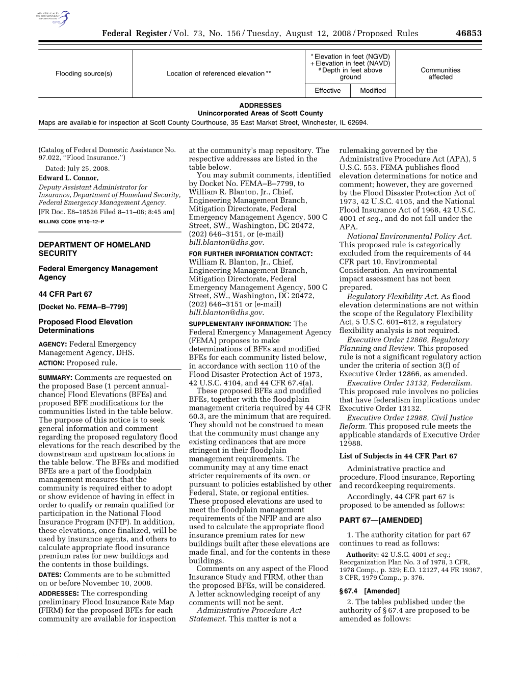 Federal Register/Vol. 73, No. 156/Tuesday, August 12, 2008/Proposed Rules