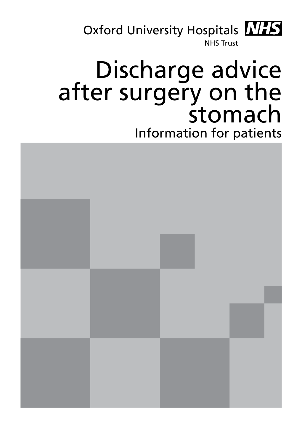 Discharge Advice After Surgery on the Stomach