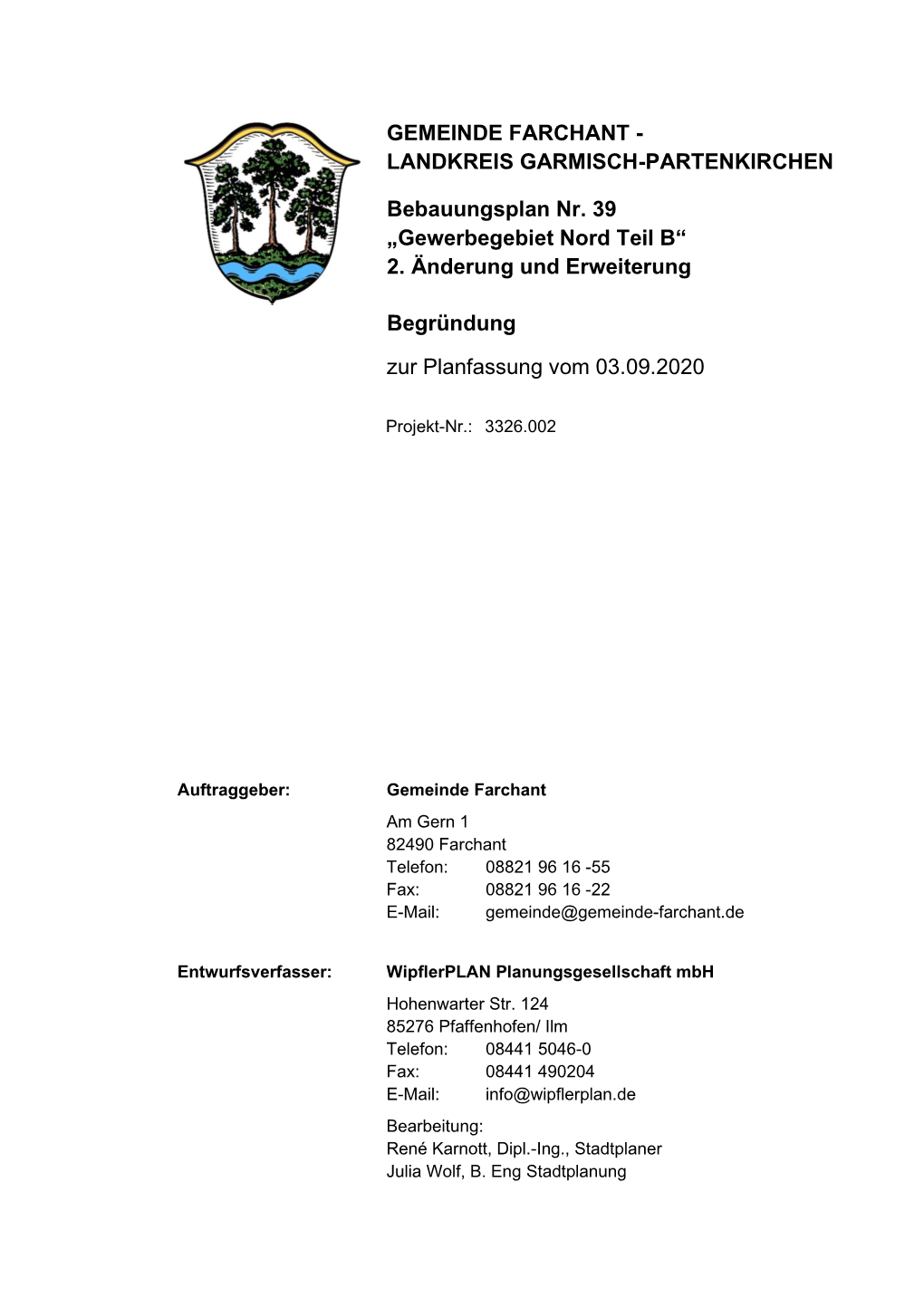 „Gewerbegebiet Nord Teil B“ 2. Änderung Und Erweiterung