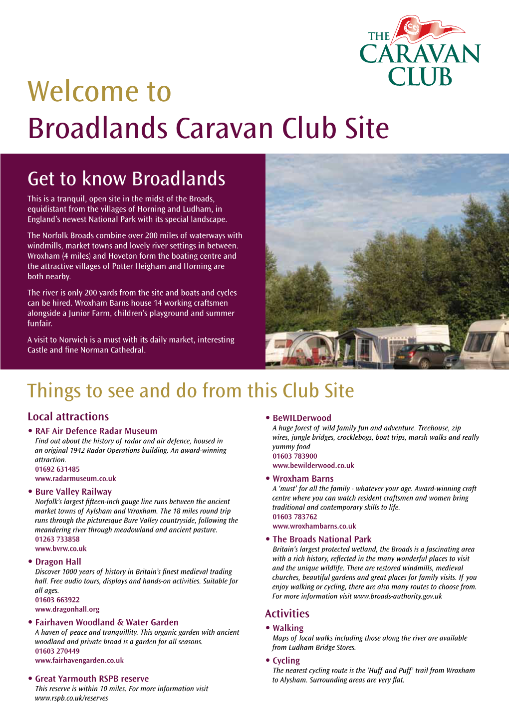 Welcome to Broadlands Caravan Club Site