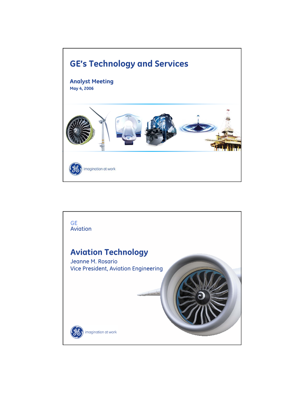 GE Technology & Services Meeting