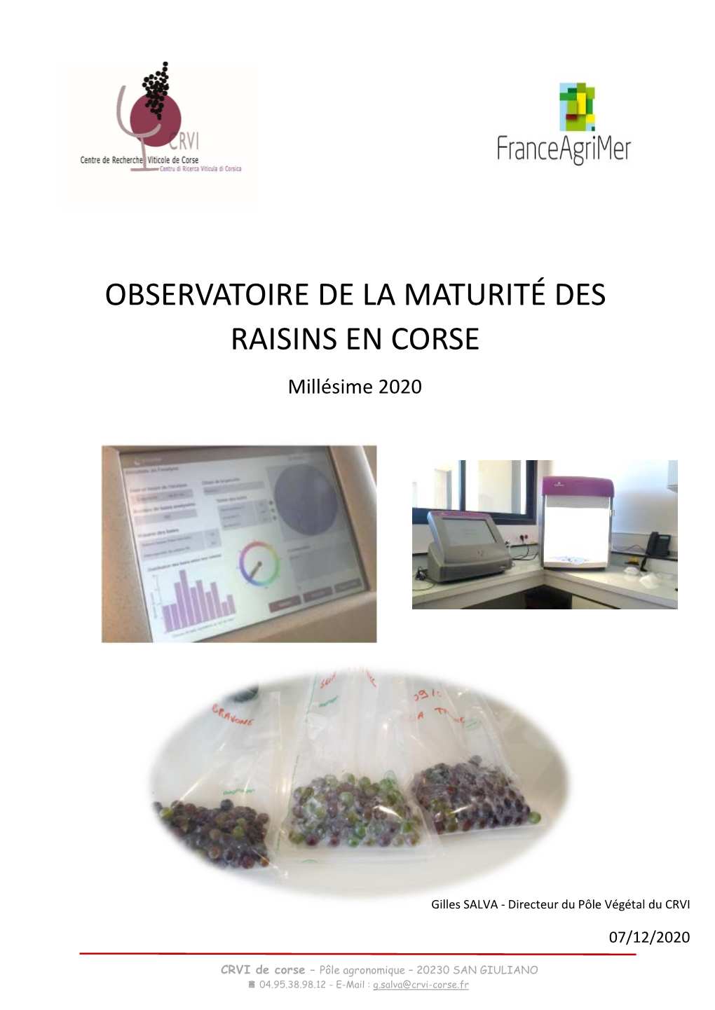 Observatoire De La Maturité Des Raisins En Corse