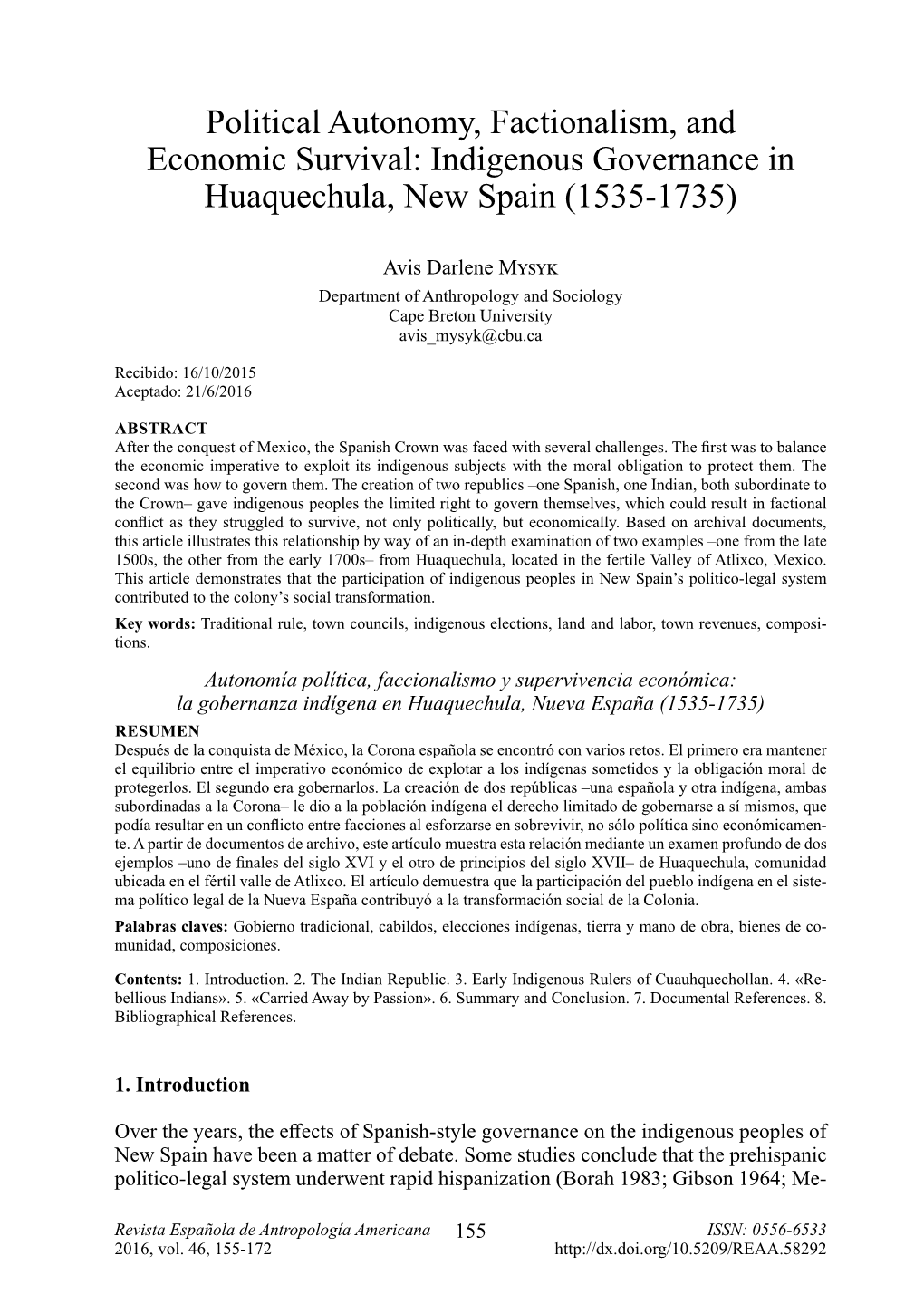 Indigenous Governance in Huaquechula, New Spain (1535-1735)