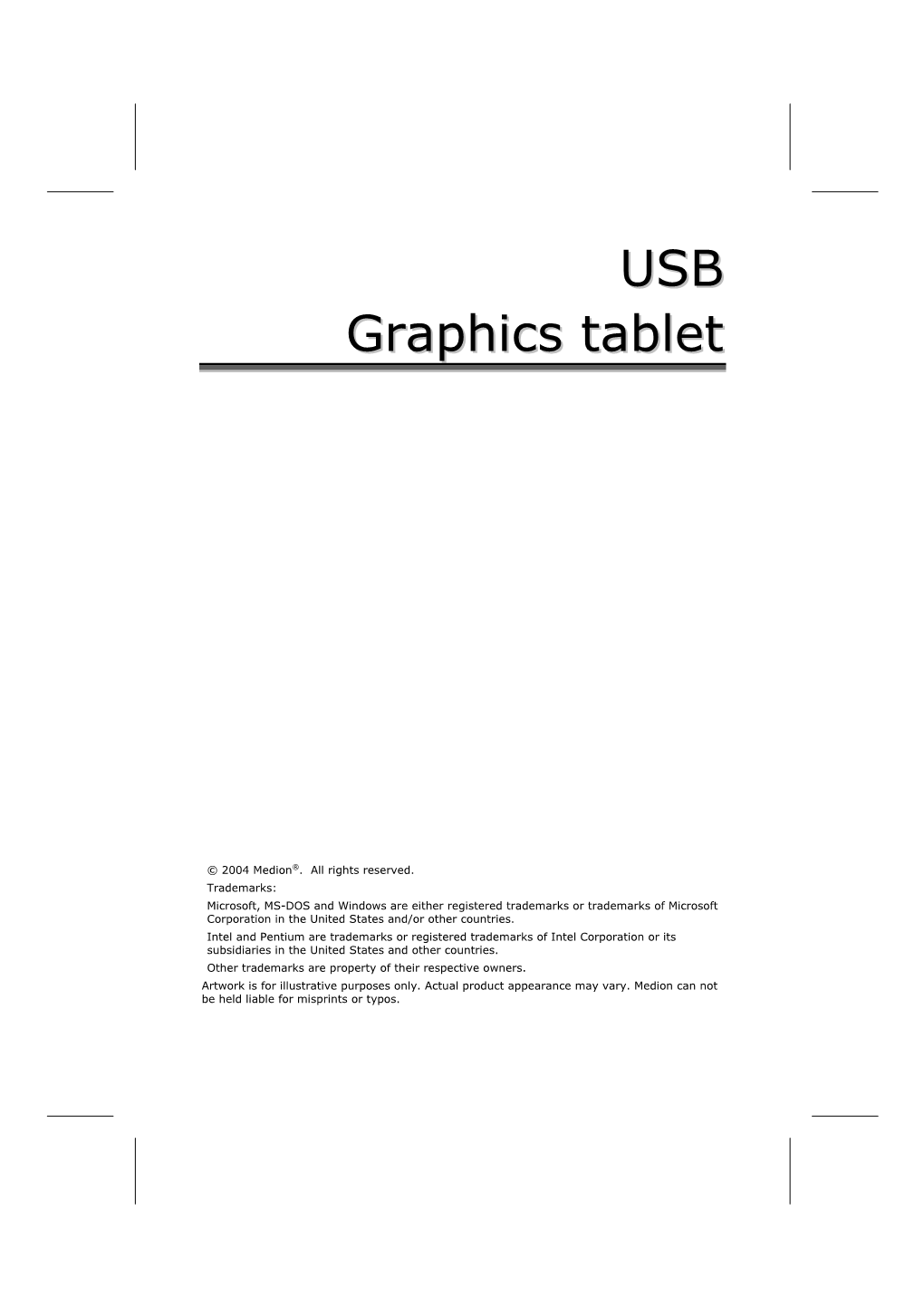 USB Graphics Tablet
