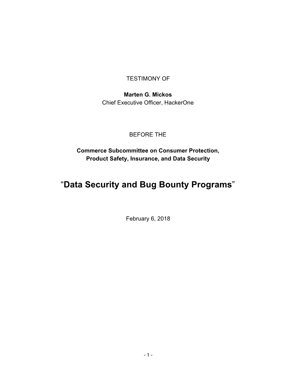 “​Data Security and Bug Bounty Programs​”