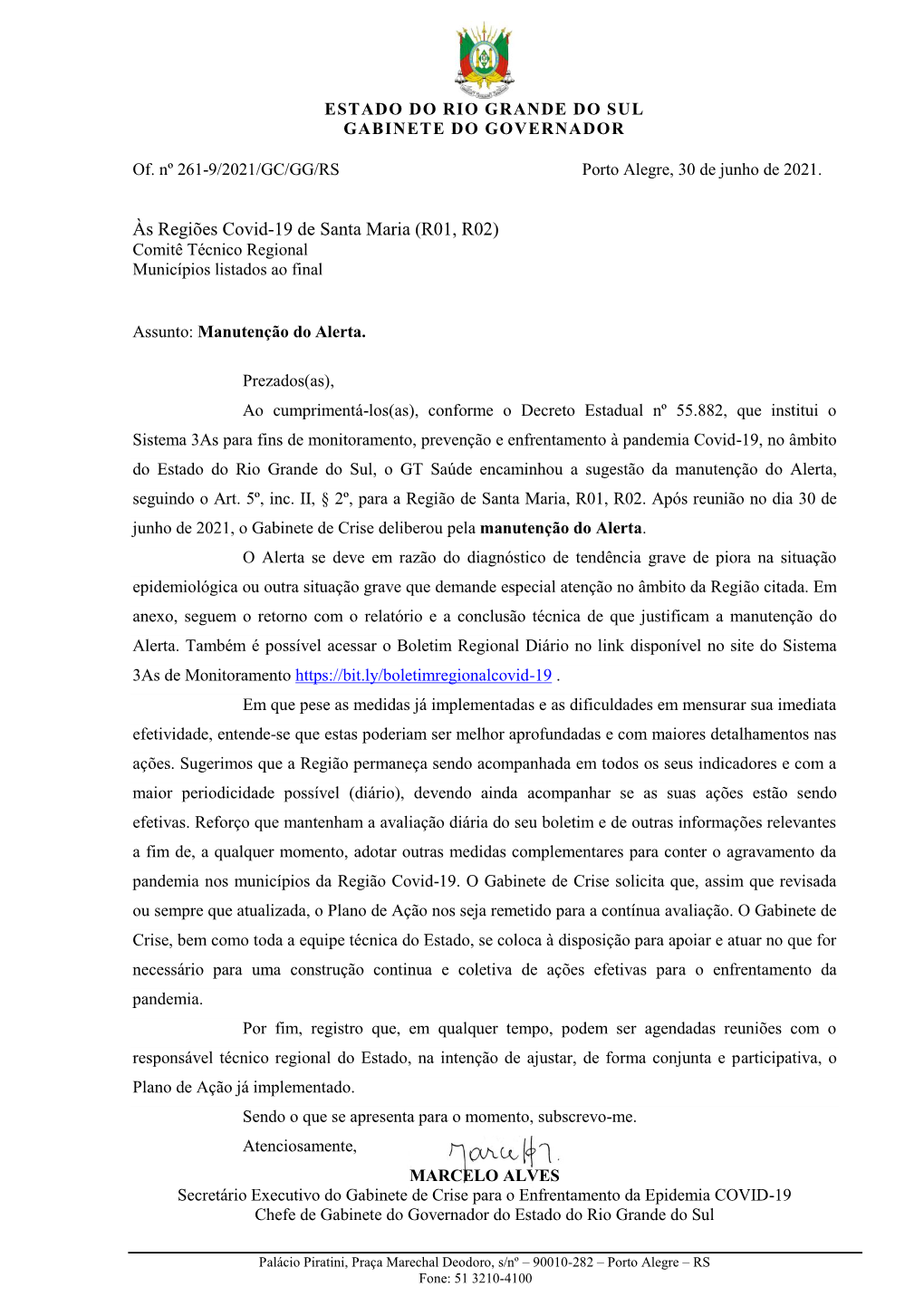 R01, R02) Comitê Técnico Regional Municípios Listados Ao Final