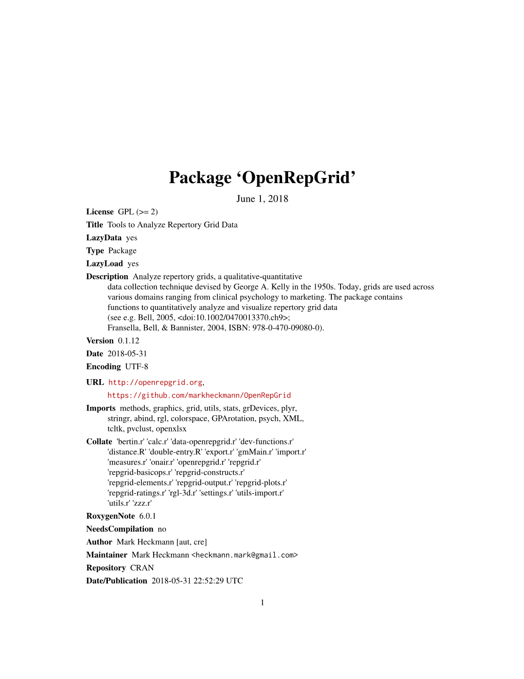 Package 'Openrepgrid'