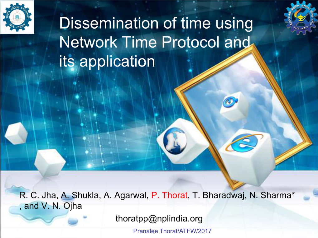 Dissemination of Time Using Network Time Protocol and Its Application