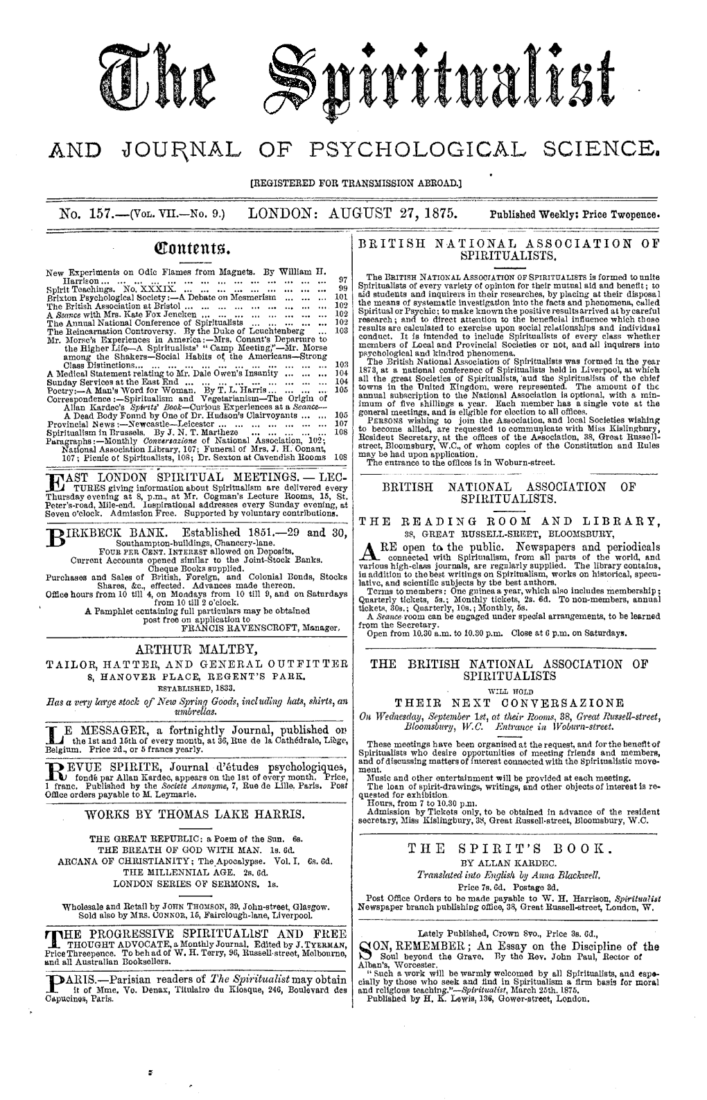 Spiritualist V7 N9 Aug 27 1875