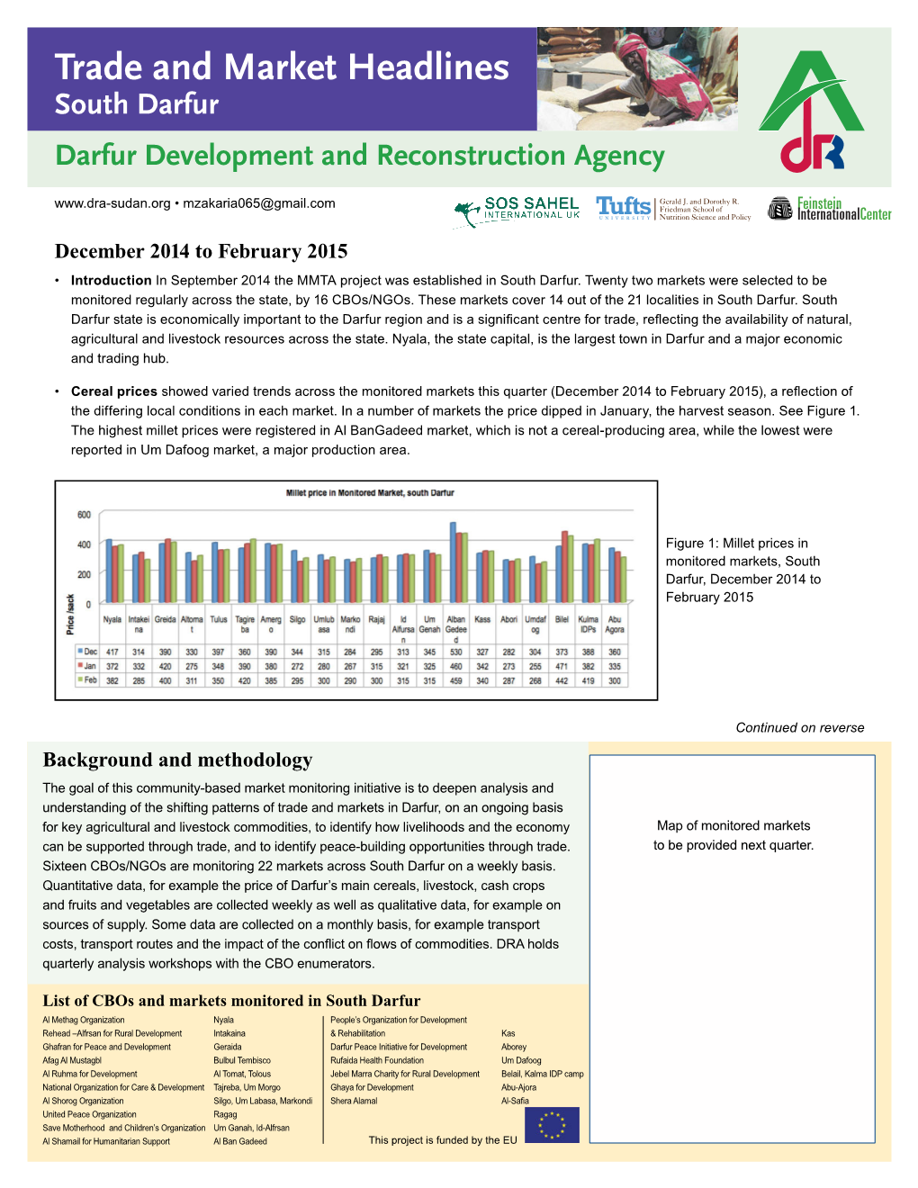 Trade and Market Headlines • South Darfur Darfur Development and Reconstruction Agency
