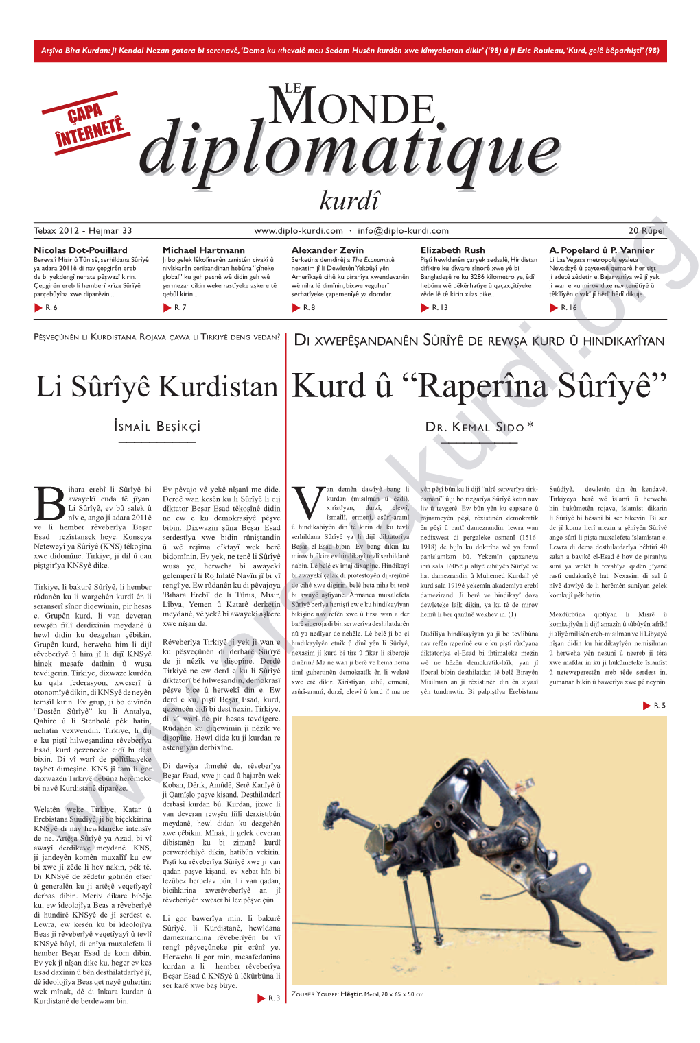 Kurd Û “Raperîna Sûrîyê”