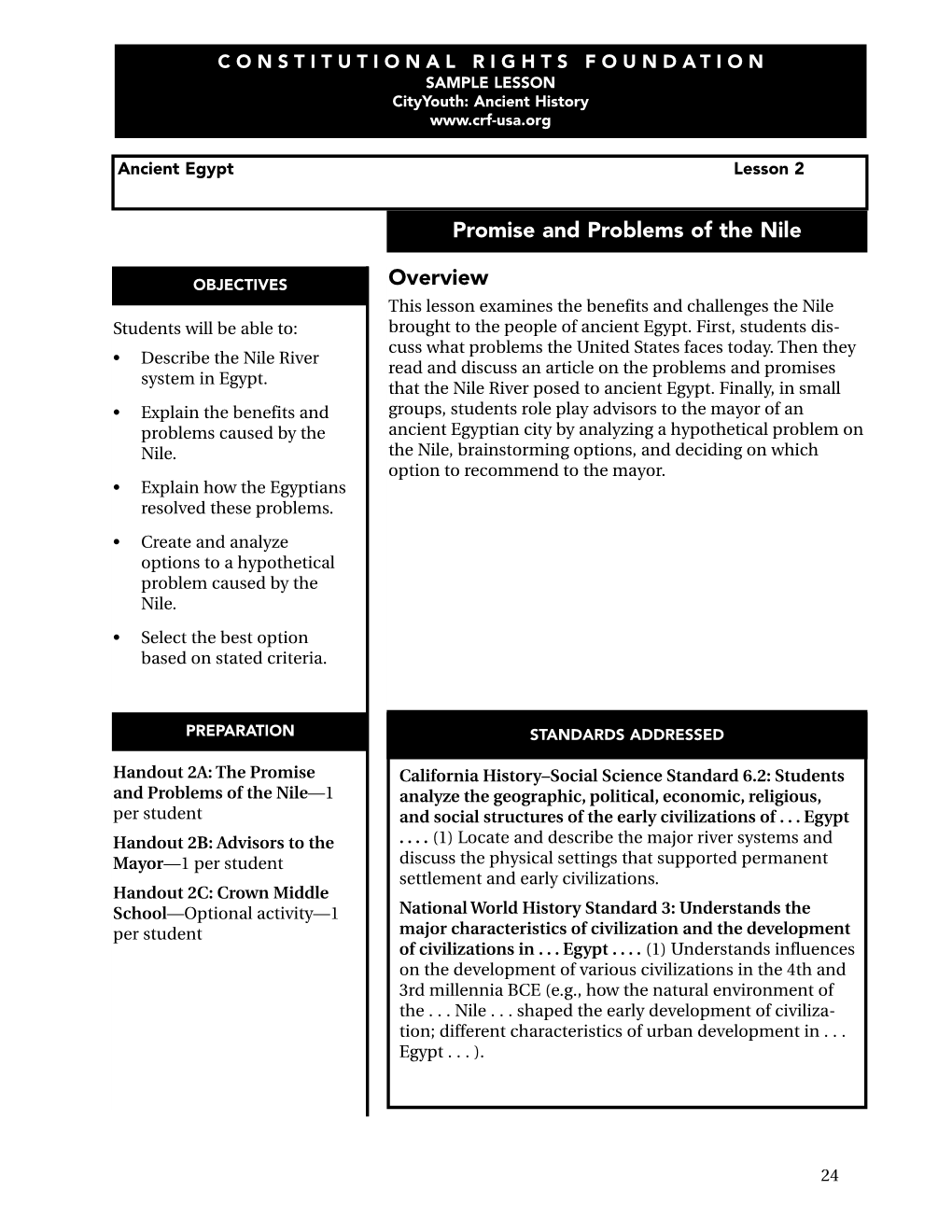 Promise and Problems of the Nile