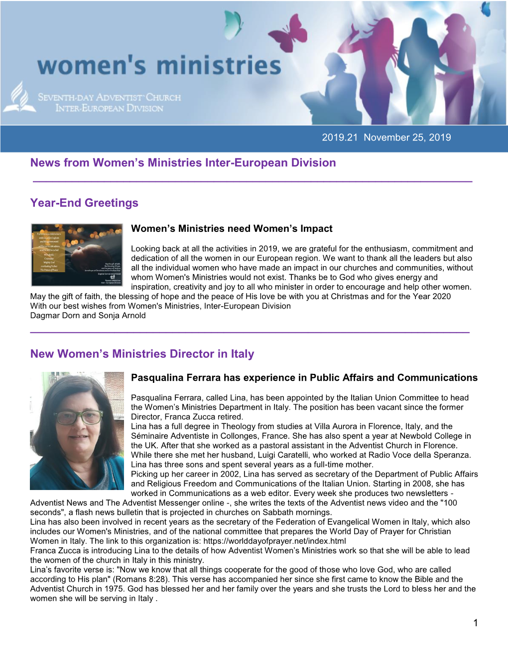 News from Women's Ministries Inter-European Division