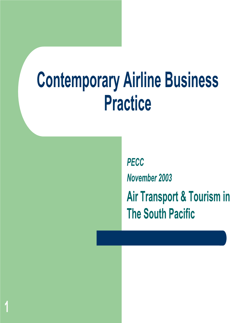 Contemporary Airline Business Practice