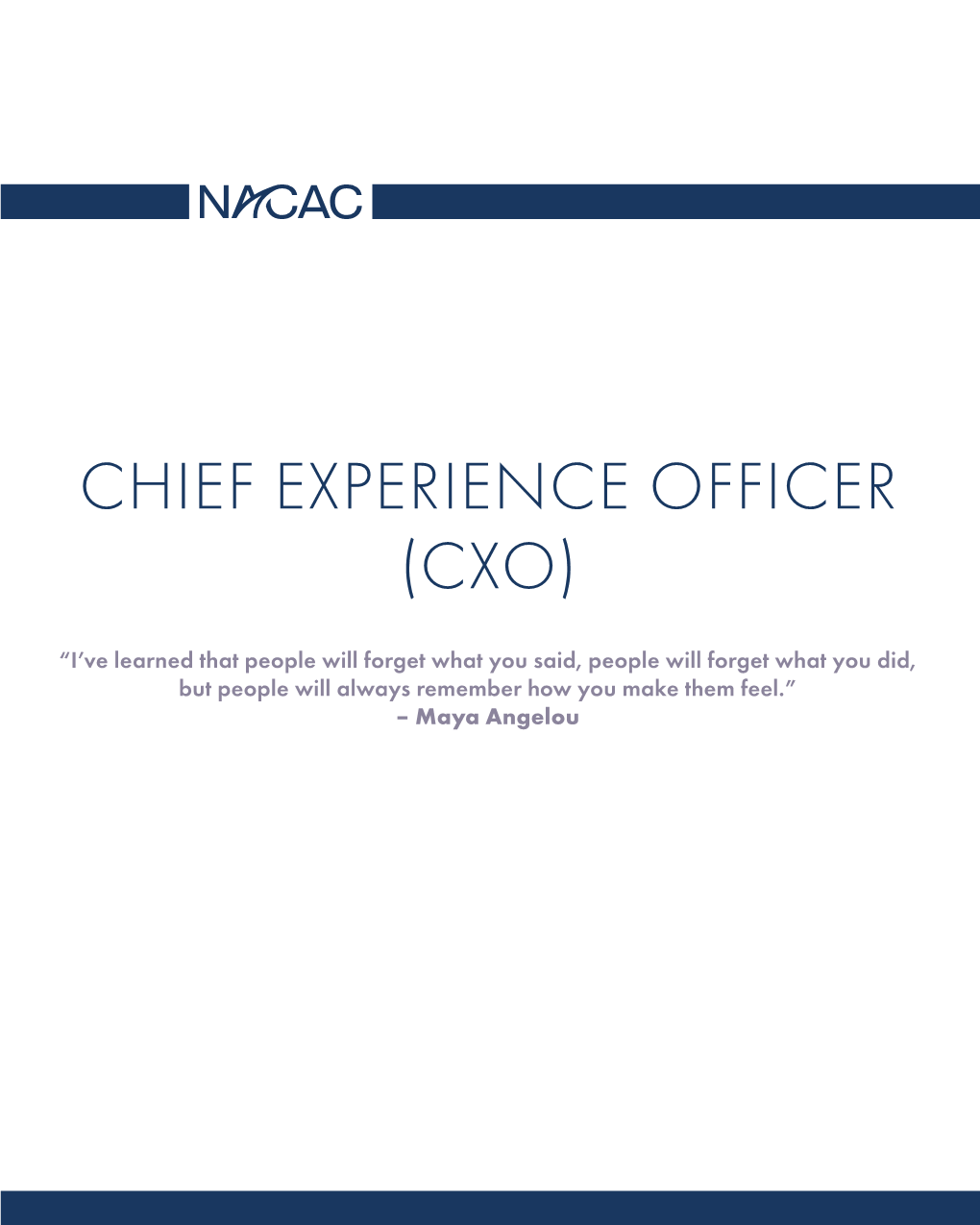 Chief Experience Officer (Cxo)