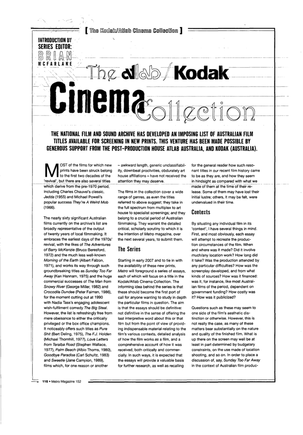 The Atlab / Kodak Cinema Collection