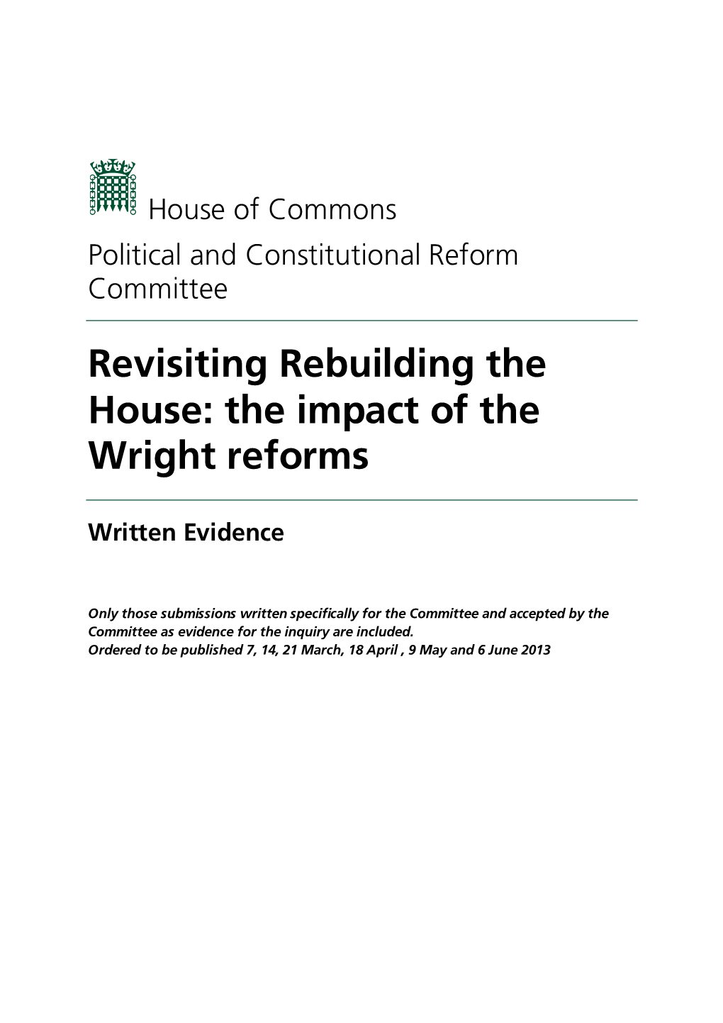 The Impact of the Wright Reforms