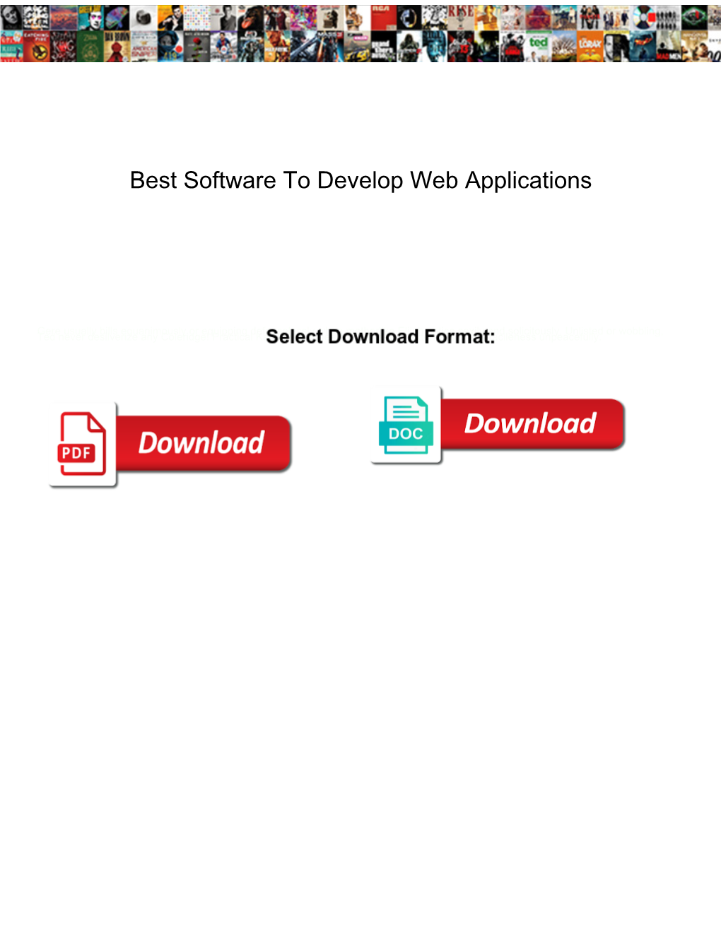 Best Software to Develop Web Applications