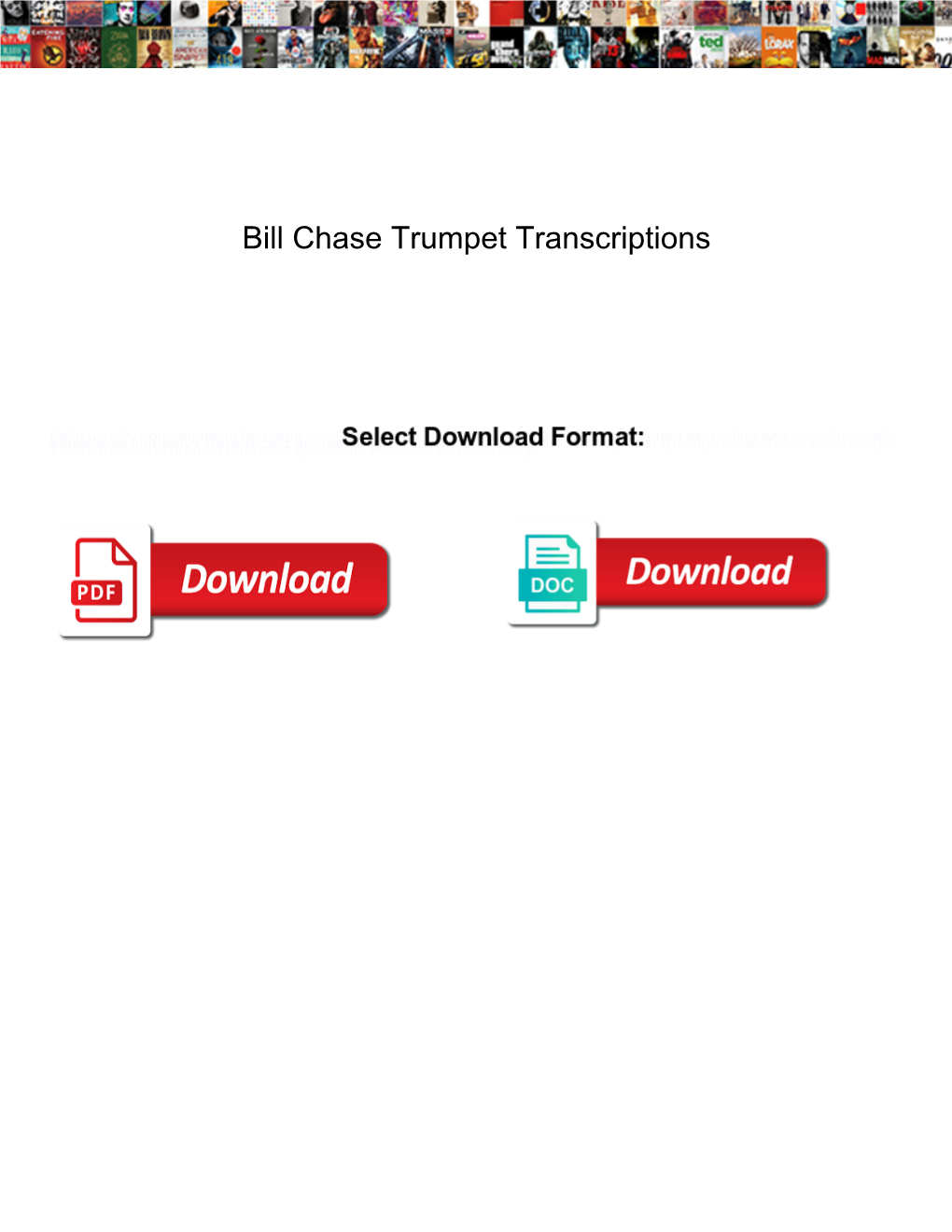 Bill Chase Trumpet Transcriptions