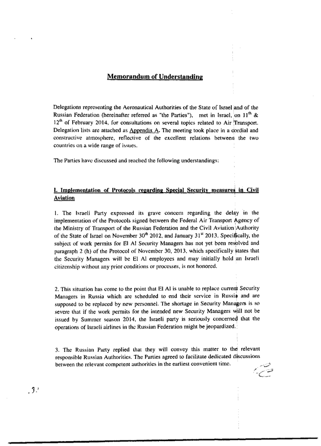 Memorandum of Understanding