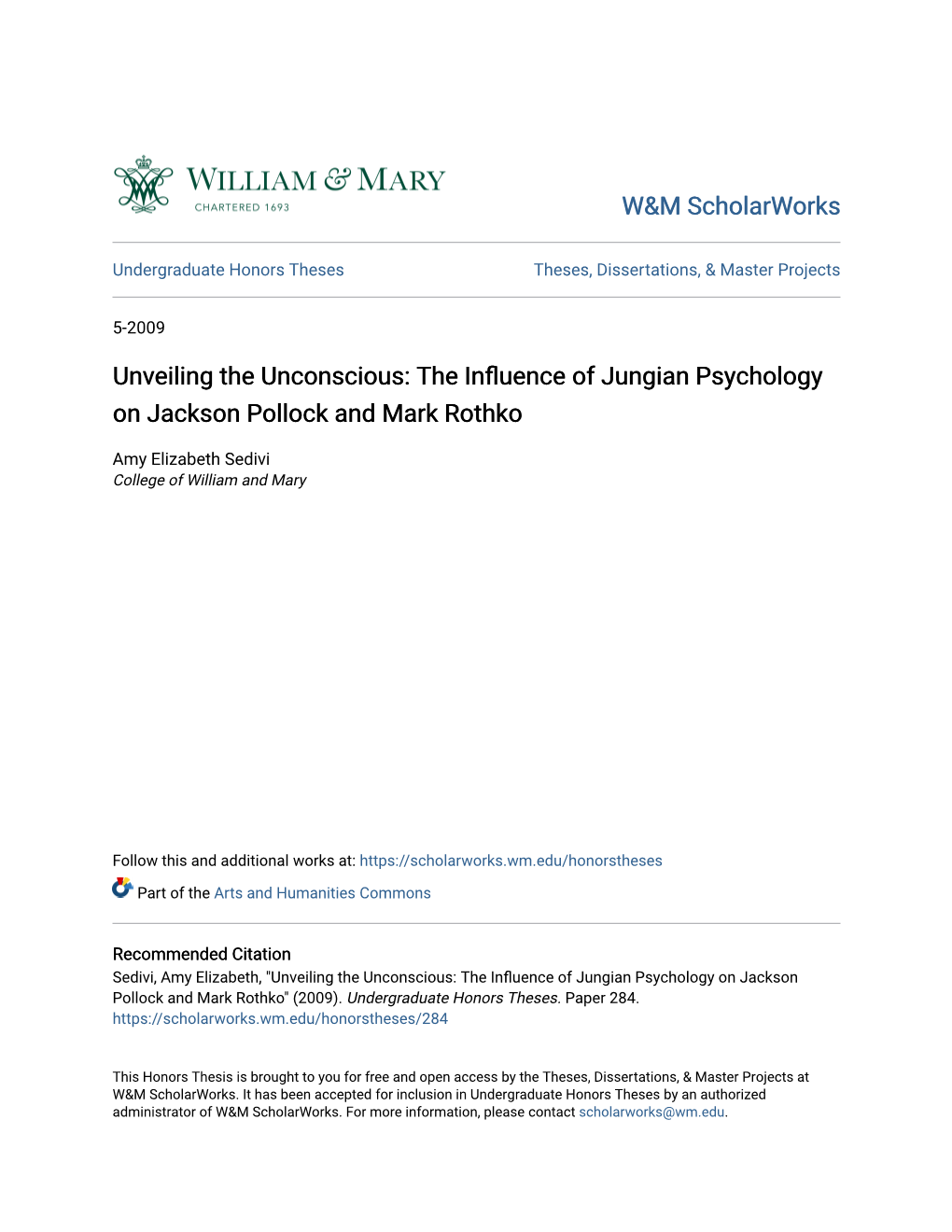 The Influence of Jungian Psychology on Jackson Pollock and Mark Rothko