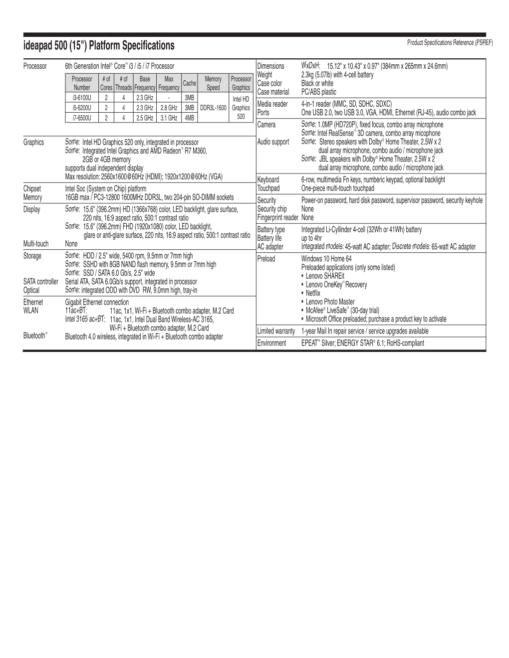 Ideapad 500 15 Spec-Win482.Indd