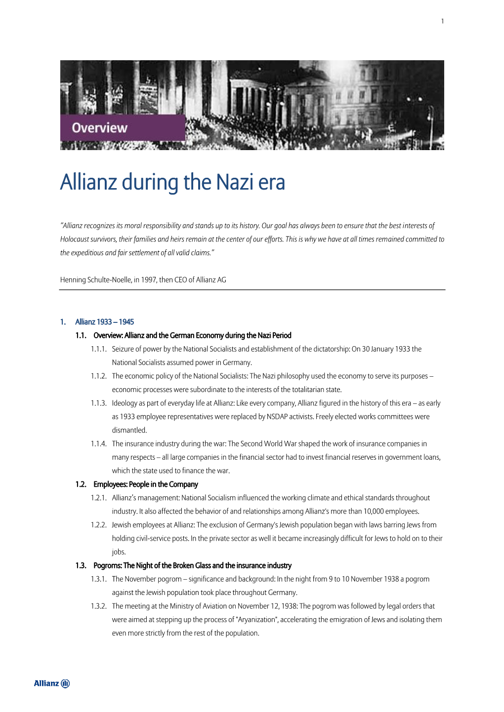 Allianz During the Nazi Era