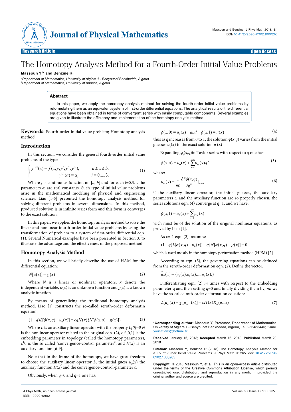 The Homotopy Analysis Method for a Fourth-Order Initial Value Problems