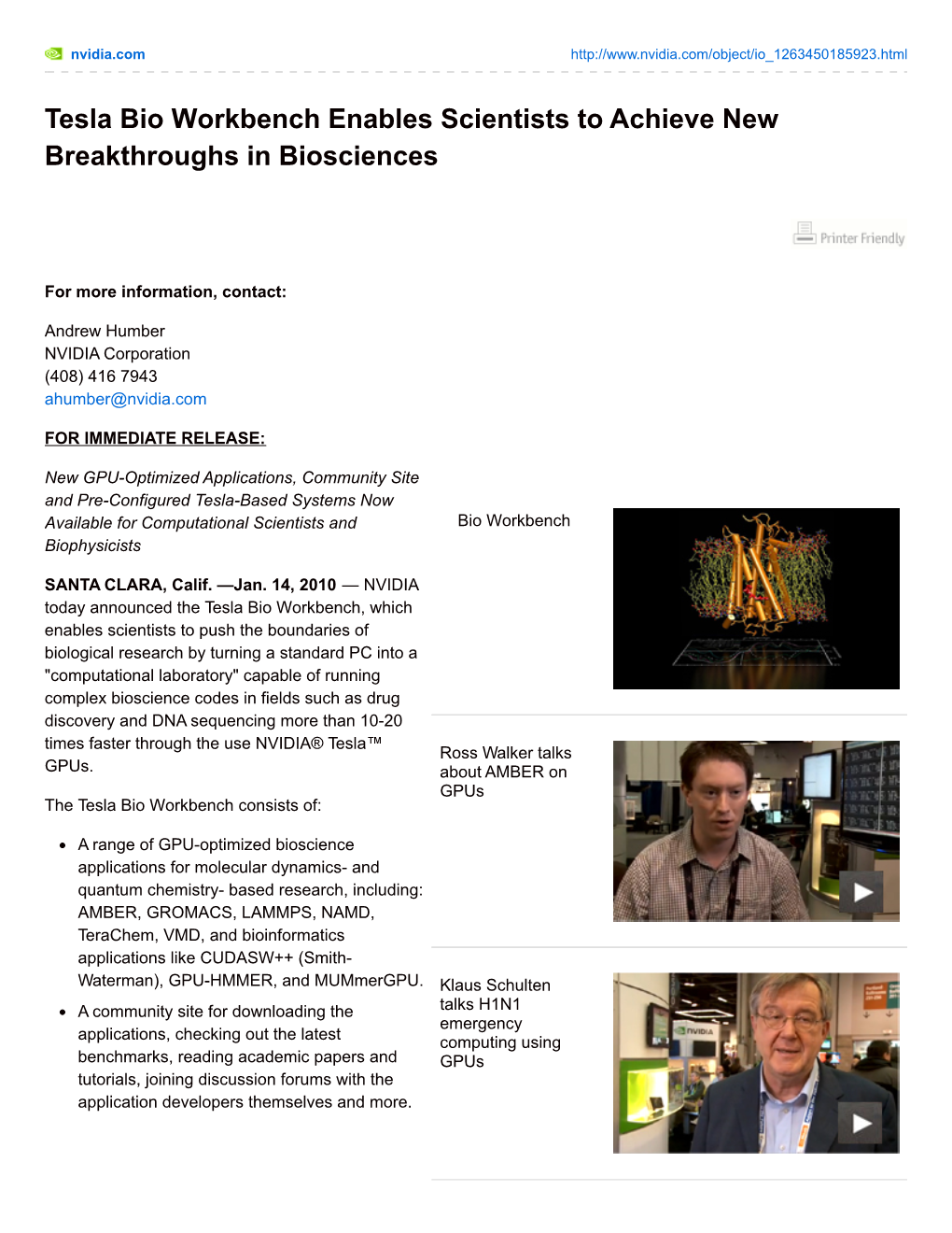 Tesla Bio Workbench Enables Scientists to Achieve New Breakthroughs in Biosciences